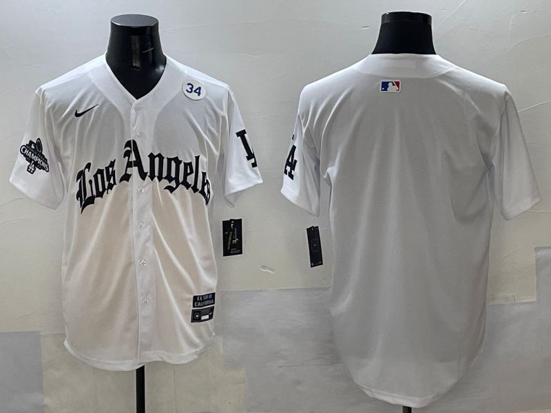 Men Los Angeles Dodgers Blank White Five generations Joint Name 2025 Nike MLB Jersey style 37->los angeles dodgers->MLB Jersey